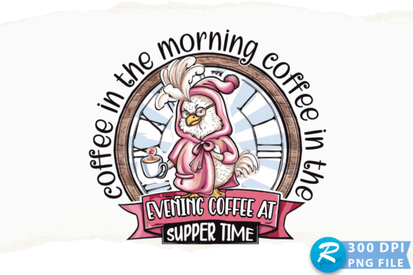 Coffee in the Morning Coffee in the Evening Graphics for Crafts and Content