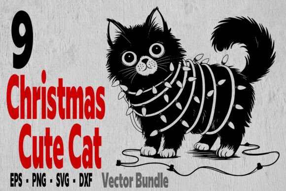 Cute Cat Christmas Light Embroidery Review