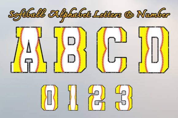 Digital Baseball SoftballMixAlphabet Png Graphics and Crafts