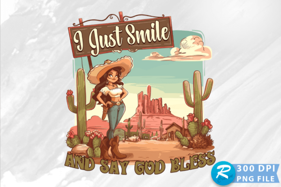 I Just Smile and Say God Bless PNG Graphics for Crafts