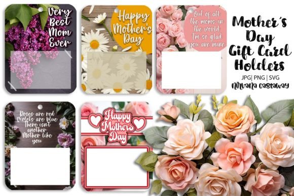 Mother s Day Floral Gift Card Holders Graphics and Crafts