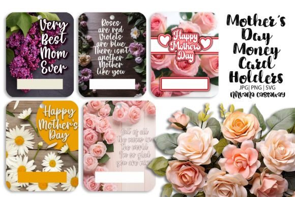 Mother s Day Money Holders Floral Print Graphics and Crafts Review