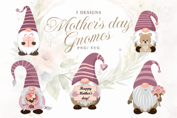 Mother’s Day Gnomes Bundle: Graphics for Crafts