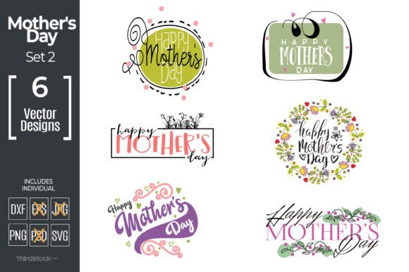 Mothers Day Typography Graphics for Crafts