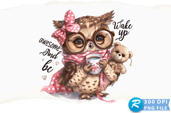 Wake Up Awesome and Be PNG Design Graphics for Crafts